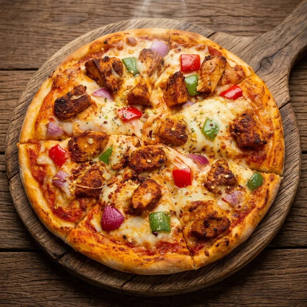Chicken Pizza at Haydar Pasha Pizza downtown Winnipeg