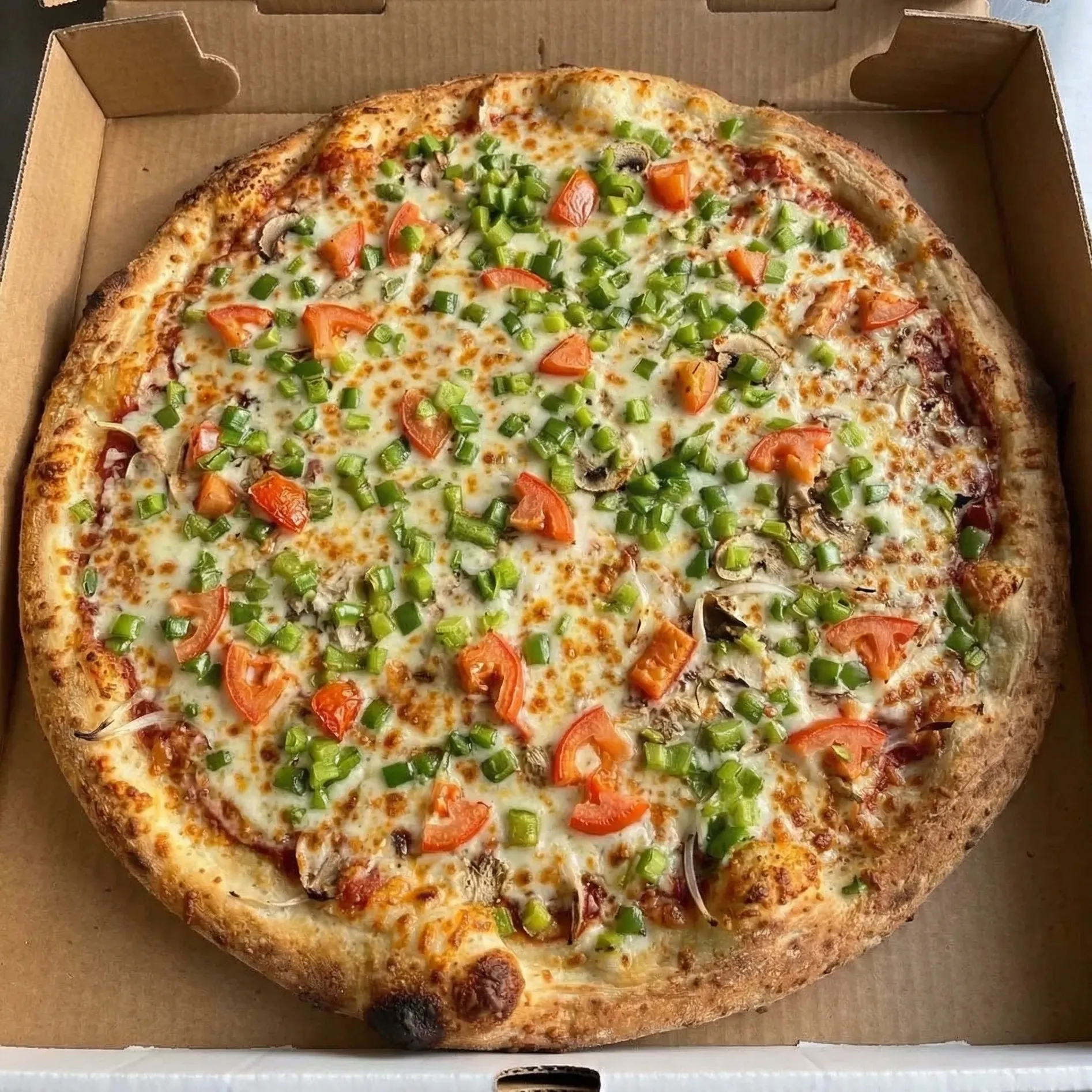 Veggie Pizza at Haydar Pasha Pizza downtown Winnipeg